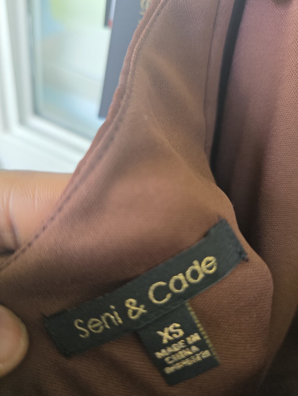 Seni & Cade Slip Dress Women XS Brown Satin Lace Trim Mini Night Out NWT Y2k - Picture 10 of 12